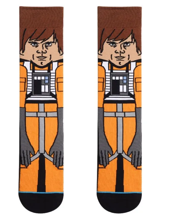 Star Wars Для Мужчин's Носки harajuku хлопок смешные короткие носки унисекс мужская повседневная на осень-зиму милые носки мужские носки calcetines - Цвет: Небесно-голубой