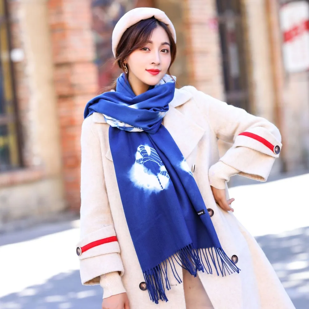

RUNMEIFA Newest Fashion Women Simulated Cashmere Shawls Winter Warm Plaid Foulards Femme Soft Elegant Shawl Free Drop Shipping