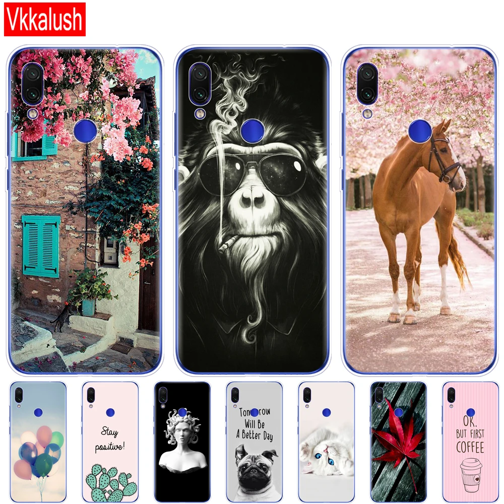 Чехол для Xiaomi Redmi Note 7, силиконовый мягкий ТПУ с рисунком, чехол для Xiaomi Redmi Note 7 PRO, 6,3 дюймов, Fundas Coque Redmi Note7, чехлы