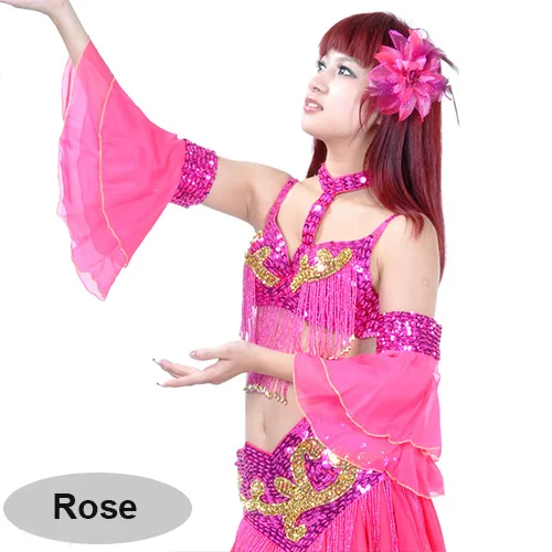 Rose Дизайн, костюм для восточных танцев живота, 2 шт., нарукавники, рукава для рук, 12 цветов, 1 шт - Цвет: Rose