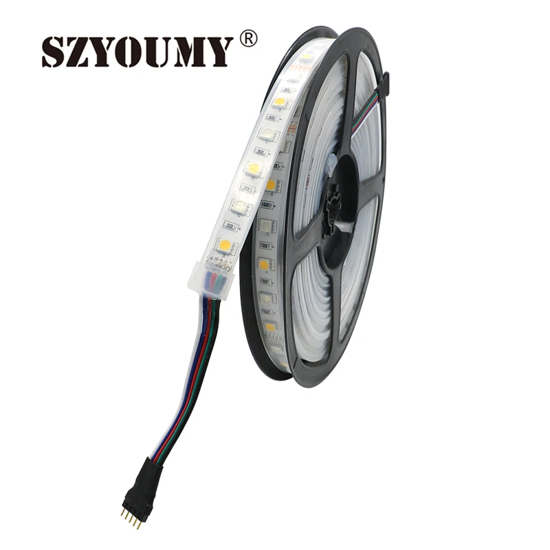SZYOUMY 50 м 10 рулонов SMD 5050 RGB светодиодные полосы IP20 IP65 5 300LED DC 12 В RGBW RGBWW Fita Гибкие