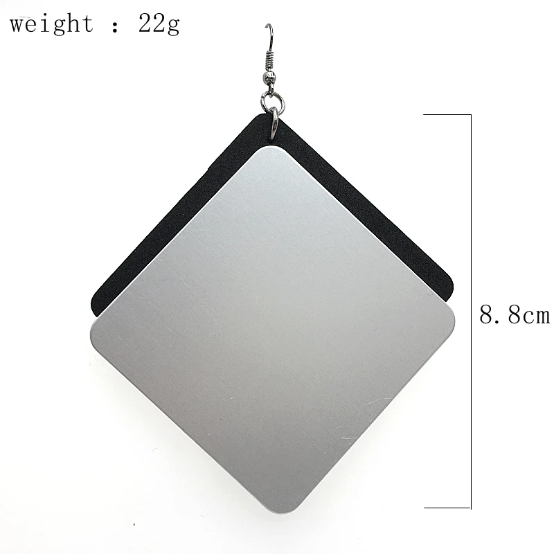 2018 Glamour Fashion Design Oversized Square Sponge Aluminum Alloy Combination Geometric Earrings For Women Accessories Jewel | Украшения и