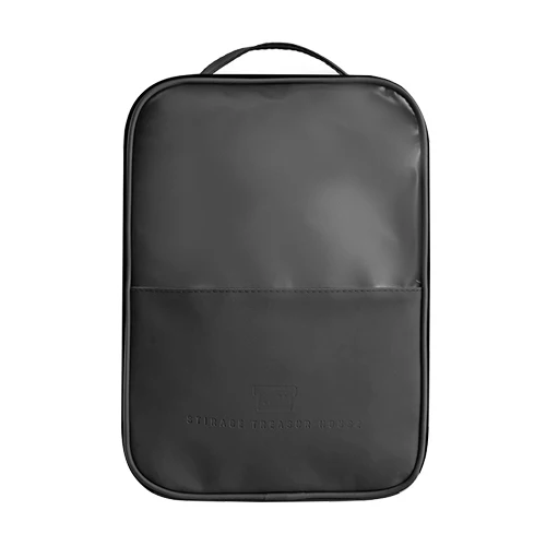 Black Shoes Bag Mihawk ПУ походная сумка для обуви женские мужские водонепроницаемые куб для упаковки портативные носки для одежды Сортировка багажа Сумка для путешествий Пылезащитная сумка - Цвет: Black Shoes Bag