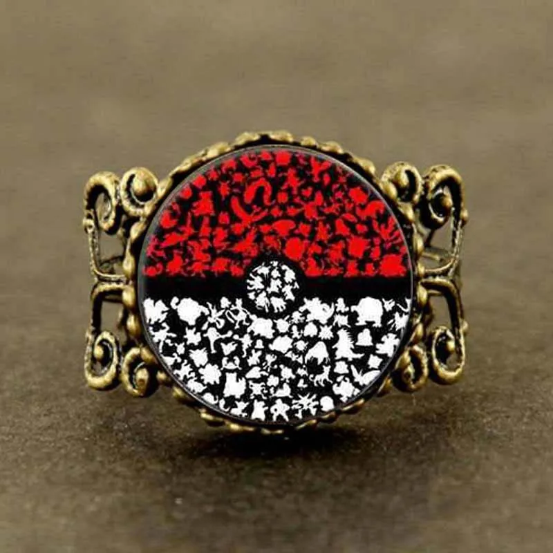 Новинка Pokeball фото игра геймер Латунное стальное кольцо Шарм стимпанк Доктор Кто 1