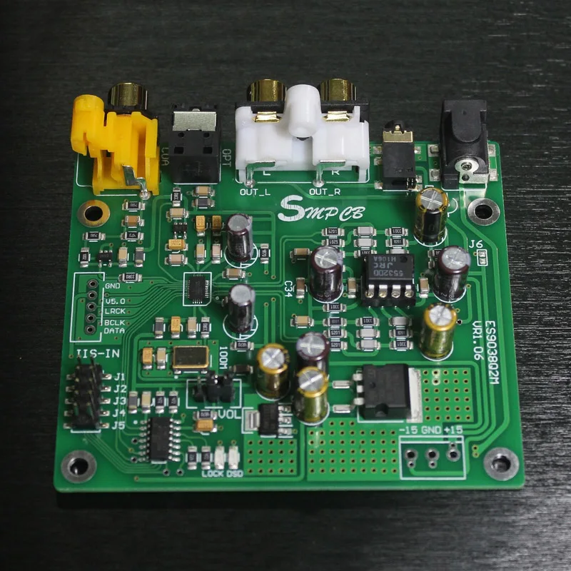 Новый ES9038 Q2M DAC DSD декодер поддержка IIS 384 кГц коаксиальный волоконный DOP для