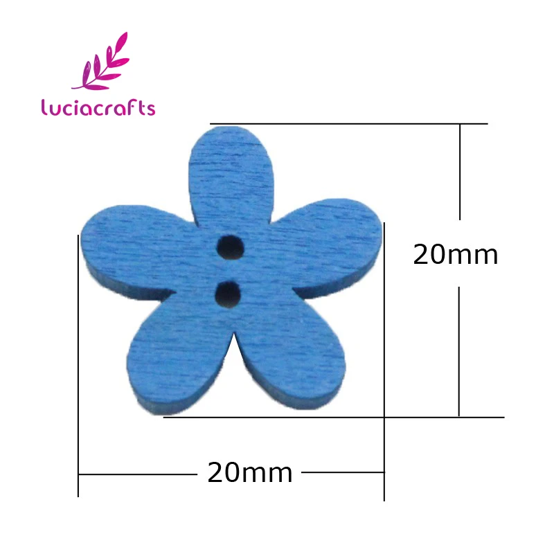 Распродажа! Lucia crafts 12 шт. 14 мм 2 отверстия Смешанные Цветочные Деревянные Кнопки DIY шитье скрапбукинг декоративные аксессуары CH1241