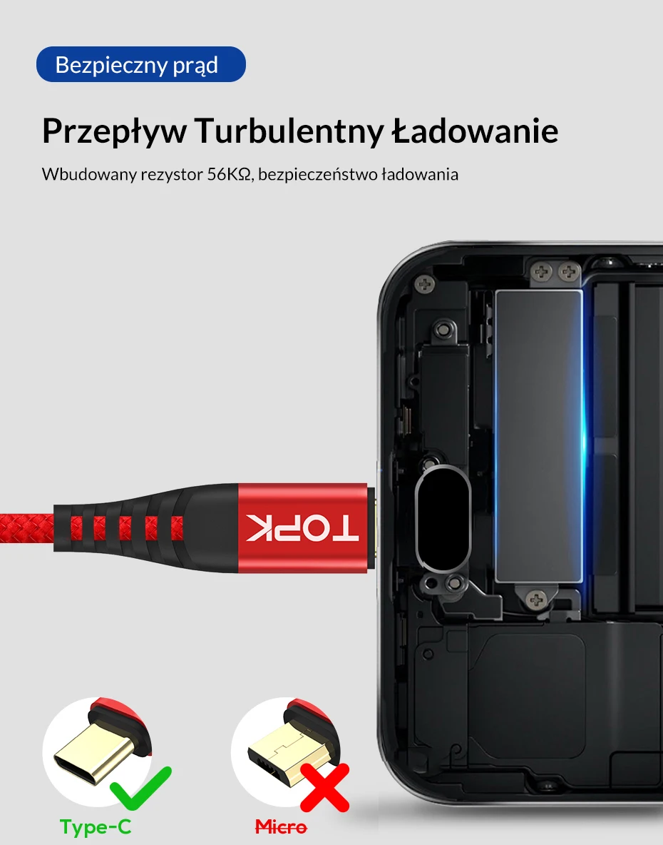 TOPK 1 м(3 фута) usb type-C кабель для samsung S9 S8 type-C кабель для передачи данных для Xiaomi Mi6 мобильный телефон USB кабель USB-C
