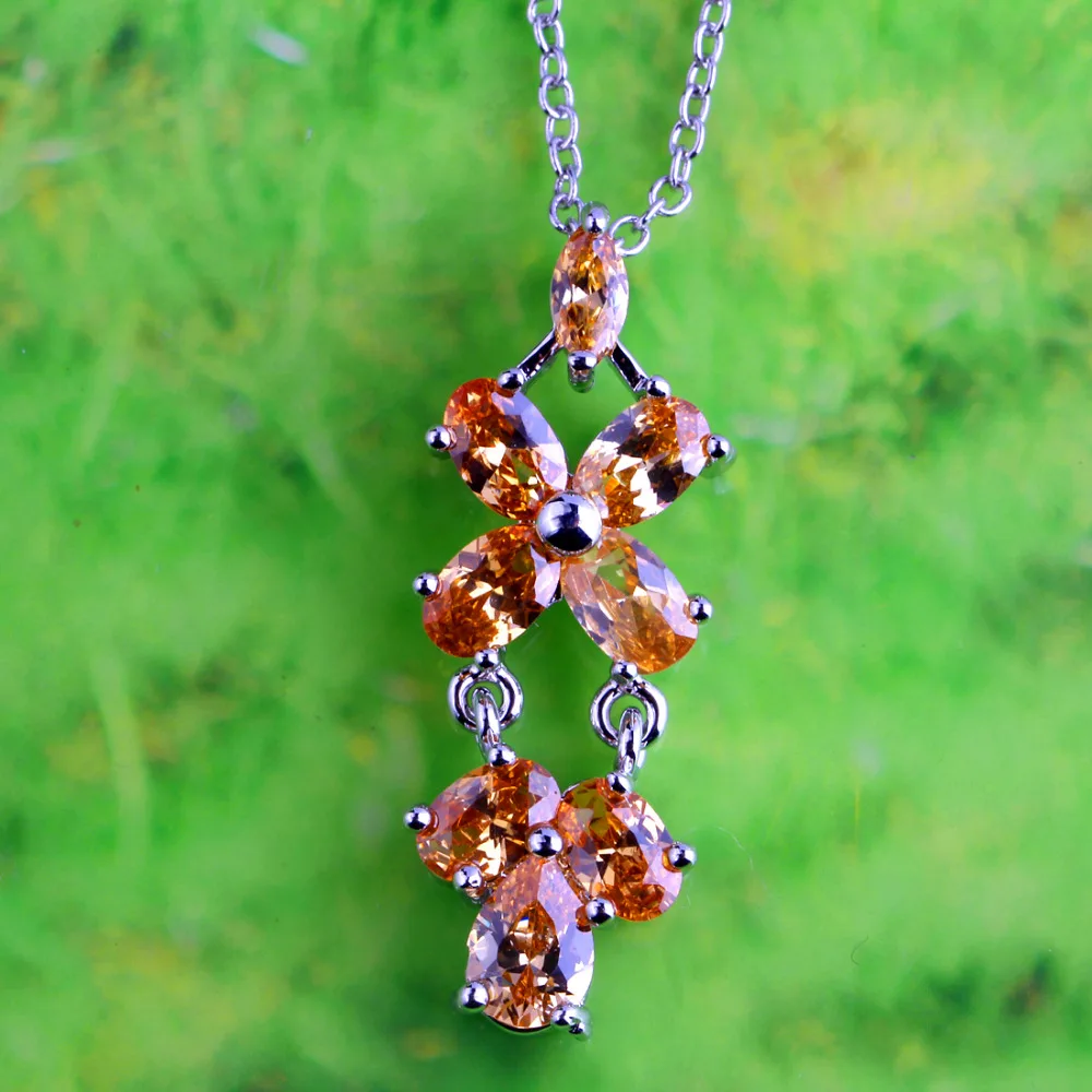 JROSE женское ювелирное изделие красивая модная подвеска из морганита серебряное