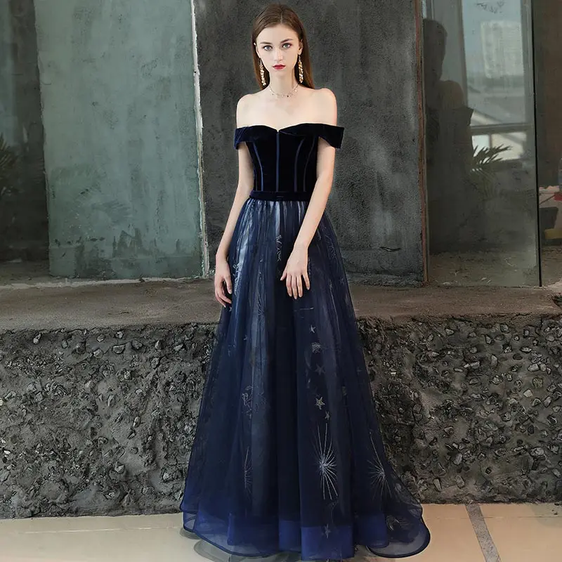 FADISTEE Новое поступление Вечерние Элегантные Выпускные платья Vestido de Festa платье De Soiree маленькие звезды Луна шаблон развертки поезд