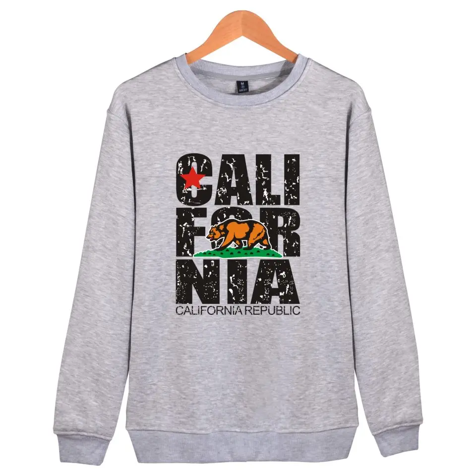 California Flag монолитным капюшоном мужская Толстовка Мода California Flag толстовка мужская длинная осенняя и зимняя повседневная одежда