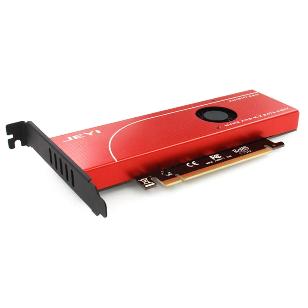 JEYI KNIGHT защита от отключения питания PCIE3.0 для NVME M.2 адаптер x16 полная скорость