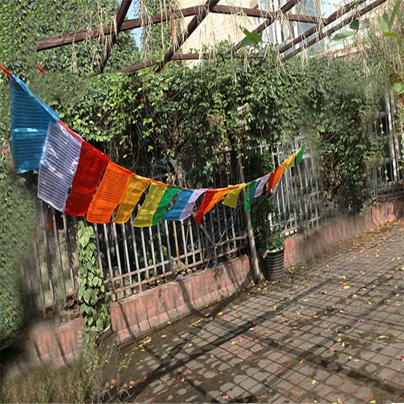 Буддийские поставок Тибетский буддистский молитвенный флаги 26 см 20 штук/рулон 5 3