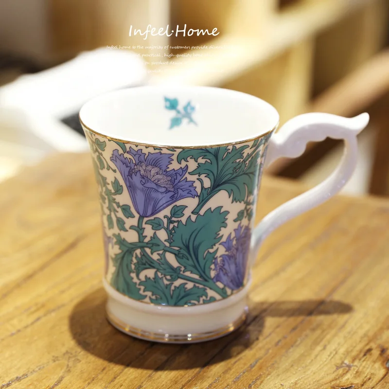 

1pcs Cartoon Tulip Bone China Mugs Ceramics Coffee Milk Breakfast Cup Drinkware Cute Xmas Gift Free Shipping