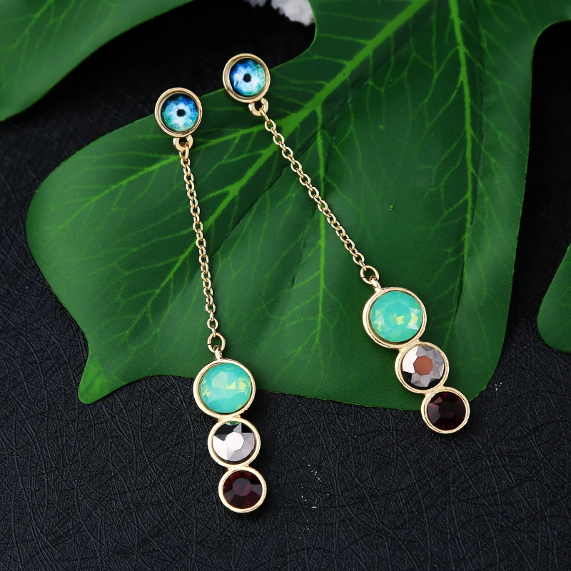 Женские круглые серьги подвески из смолы Длинные Винтажные ali express оптовая