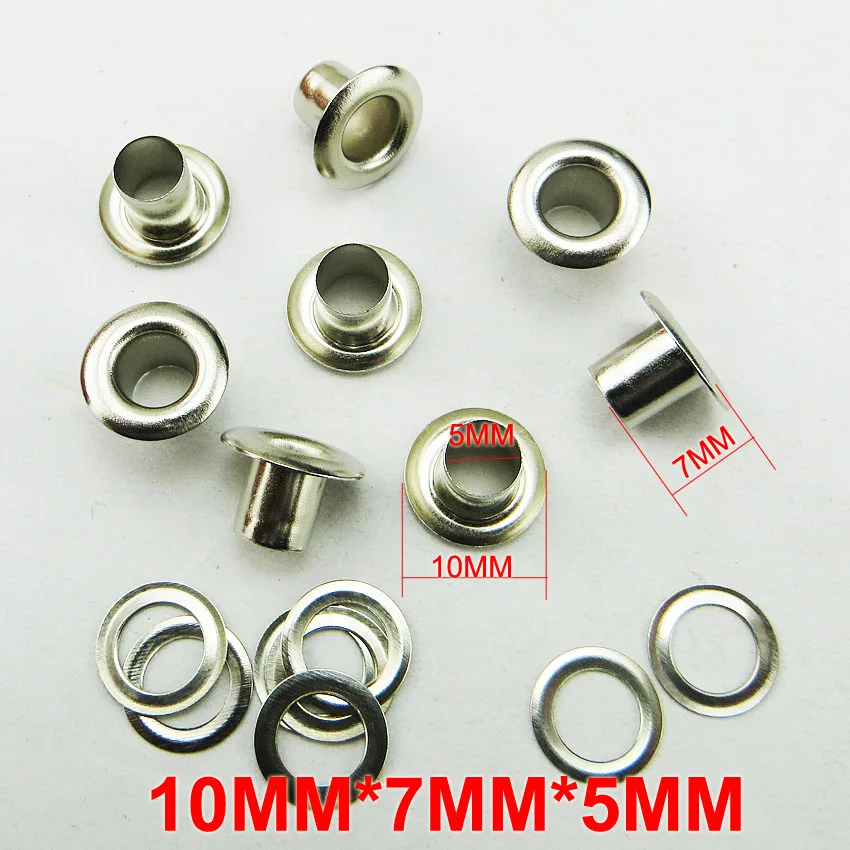 

200PCS 10*7*5MM metal SILVER EYELET button sewing clothes accessory buttons eyelets ME-042