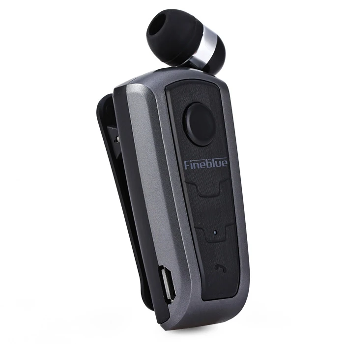 Fineblue F910 Grey Fineblue F910 Мини Портативный беспроводной Bluetooth наушники гарнитура в ухо вибрирующее оповещение носить клип Hands Free наушники для телефона - Цвет: Fineblue F910 Grey