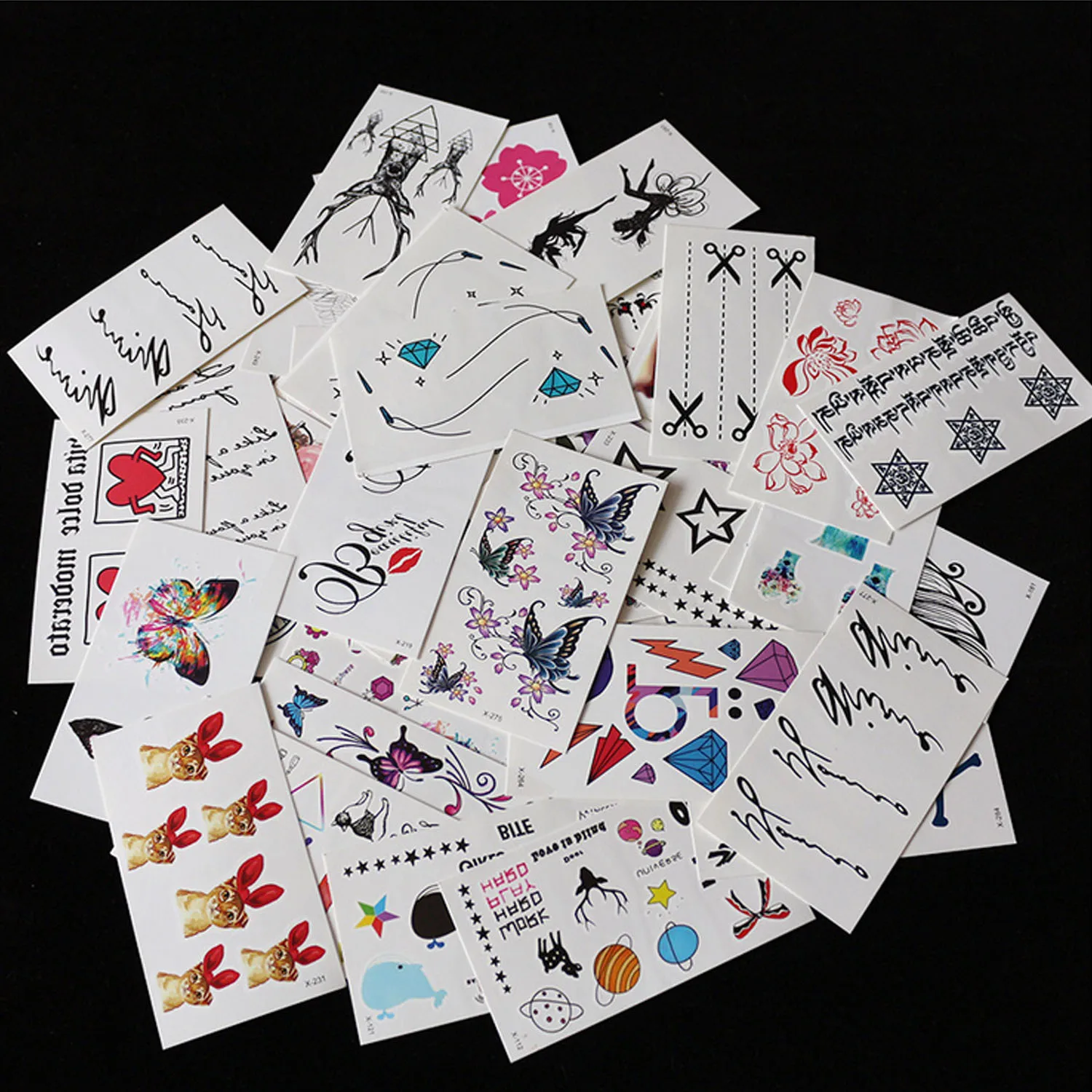 30 листов временный шаблон для татуировки на свадьбу день рождения концерт ночь