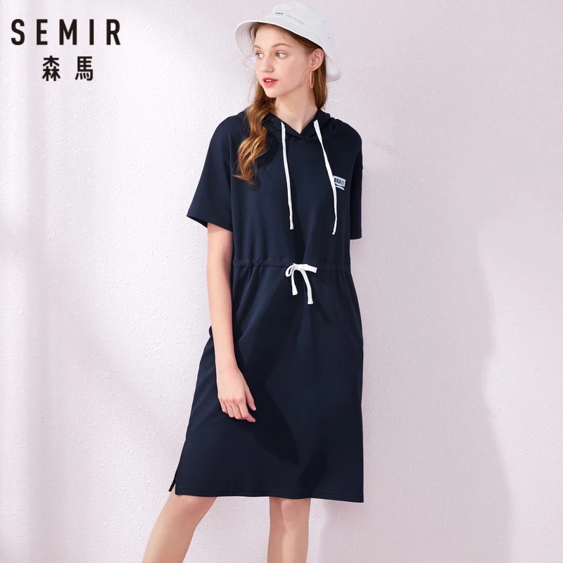 SEMIR с коротким рукавом платье воланом внизу покроя &quotдля женщин 2019 летние новые