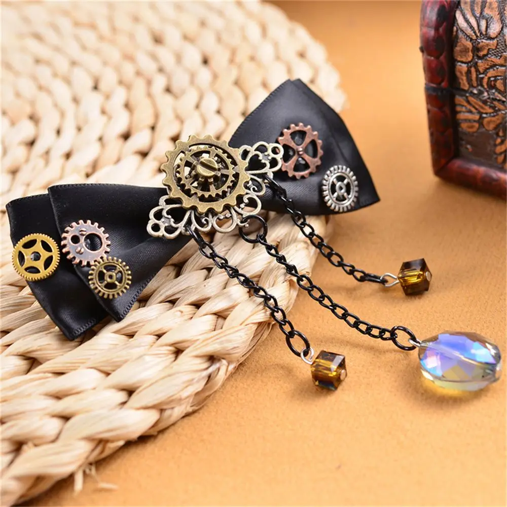 Женские заколки для волос модные аксессуары с черными кристаллами и бантом 1 шт. |