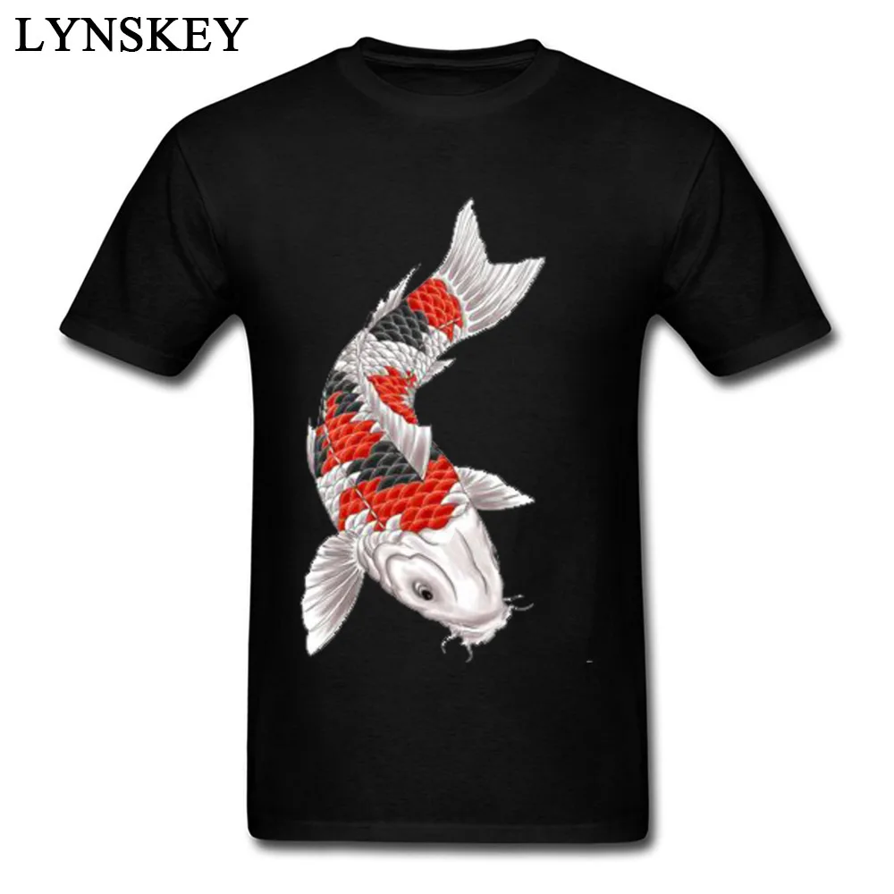 2017 Мужская футболка с забавным дизайном японского карпа высококачественные