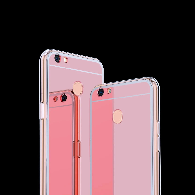 Мягкий чехол из ТПУ с зеркальным покрытием для телефона OPPO A73 F5 Youth R9 R9s R11 R11s Plus