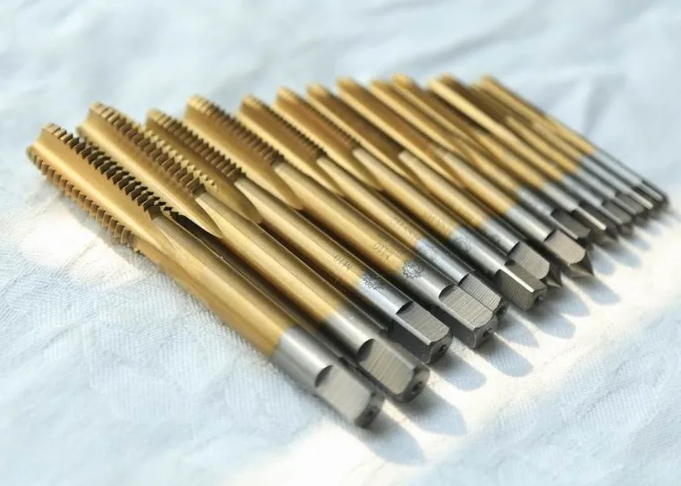 

High quality HSS6542 Full CNC grinded 10PCS Machine straight Taps Screw Taps HSS TIN coating M3 M4 M5 M6 M8 M10 M12 M14 M16 M18