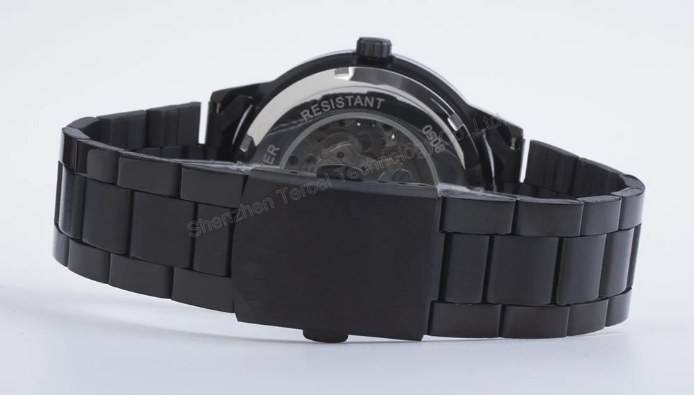 Мужские часы скелетоны водонепроницаемые автоматические с автоподзаводом Japan