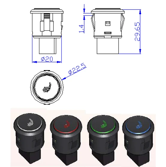 Новый переключатель универсальный нагреватель сиденья оригинальная грелка для