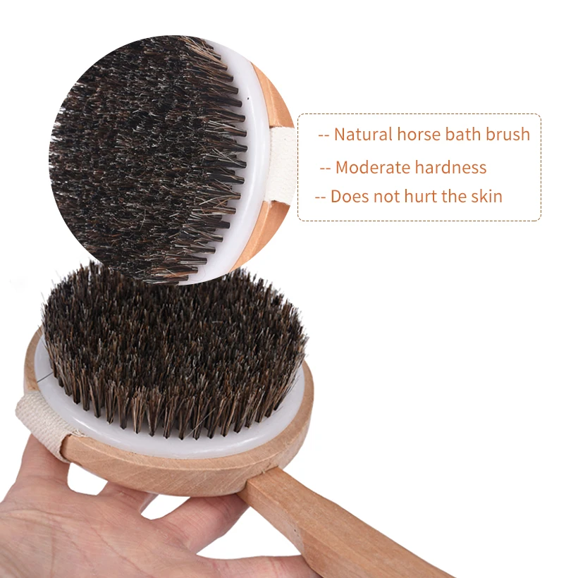 Отшелушивающая щетка для ванны CLPAIZI сухой кожи тела съемная натуральная