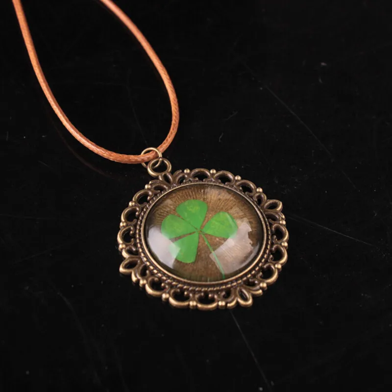 2017 чокер Collares Maxi Веревку Цепи Ожерелье Сухие Цветы Стекло Природный Овальный