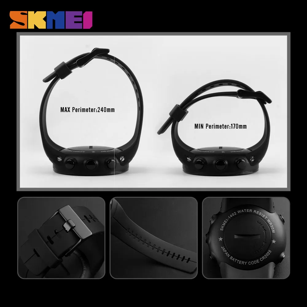 SKMEI цифровые спортивные часы мужские уличные с обратным отсчетом модные
