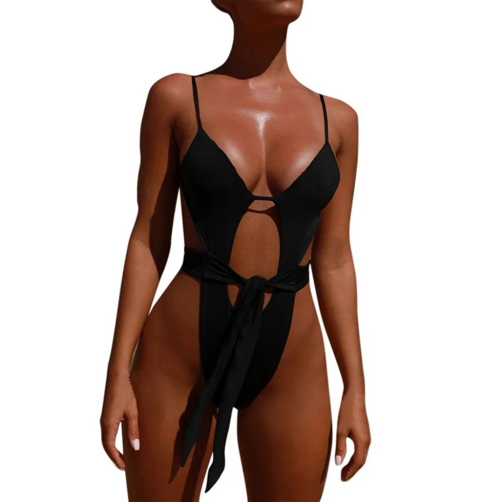 Женский купальник с открытой спиной maillot de bain Одноцветный большого