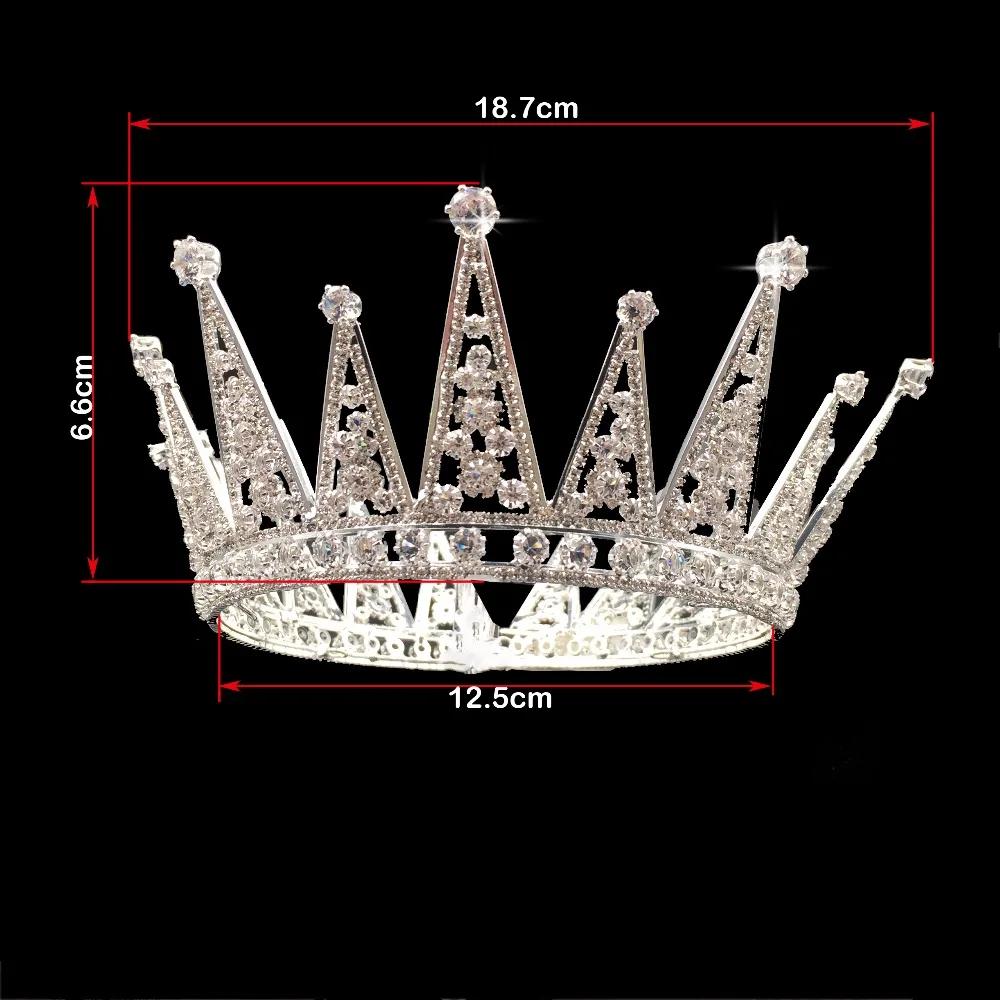 Hadiyana Elegent Crowns Large Size Zirconia Crystal Wave Wedding Bridal Tiaras Crown for Women Hair Accessories Box Pack BC3101 | Украшения
