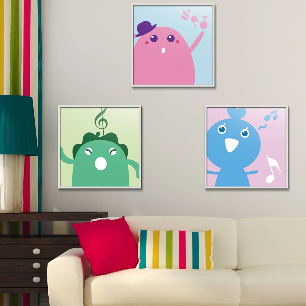 Курица музыкальный символ мультфильм абстрактная картина маслом без рамки холст