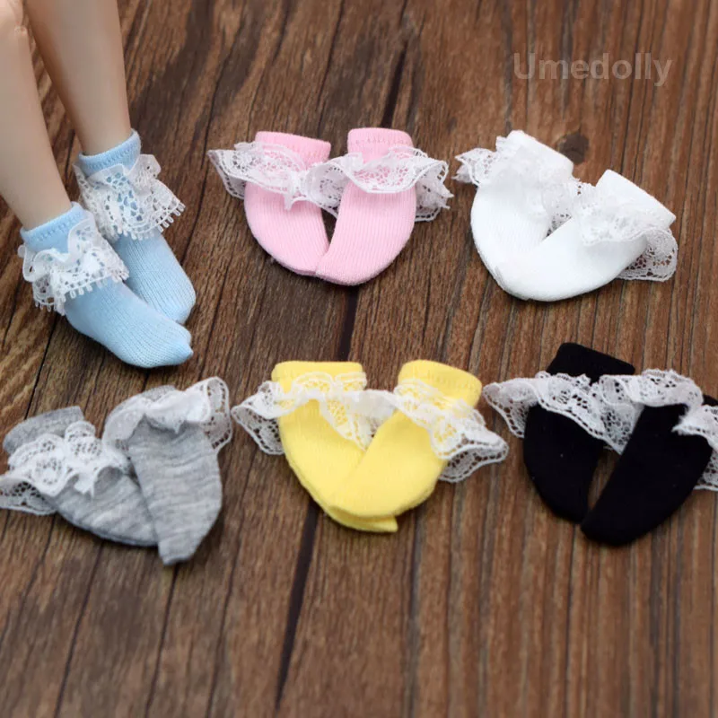 Новинка 1 пара коротких носков Blyth Doll подходящих для Licca Azone Redberry Momoko Barbies кружевные
