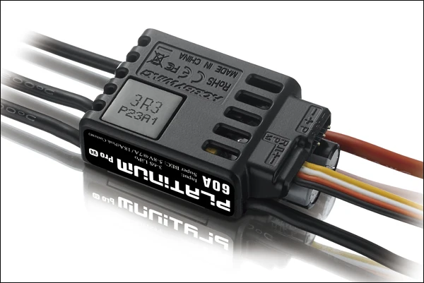 Оригинальный HobbyWing Platinum PRO V4 60A ESC (3S 6S) для 450 480 класса Heli (Пропеллер: 325 360 мм)|Детали