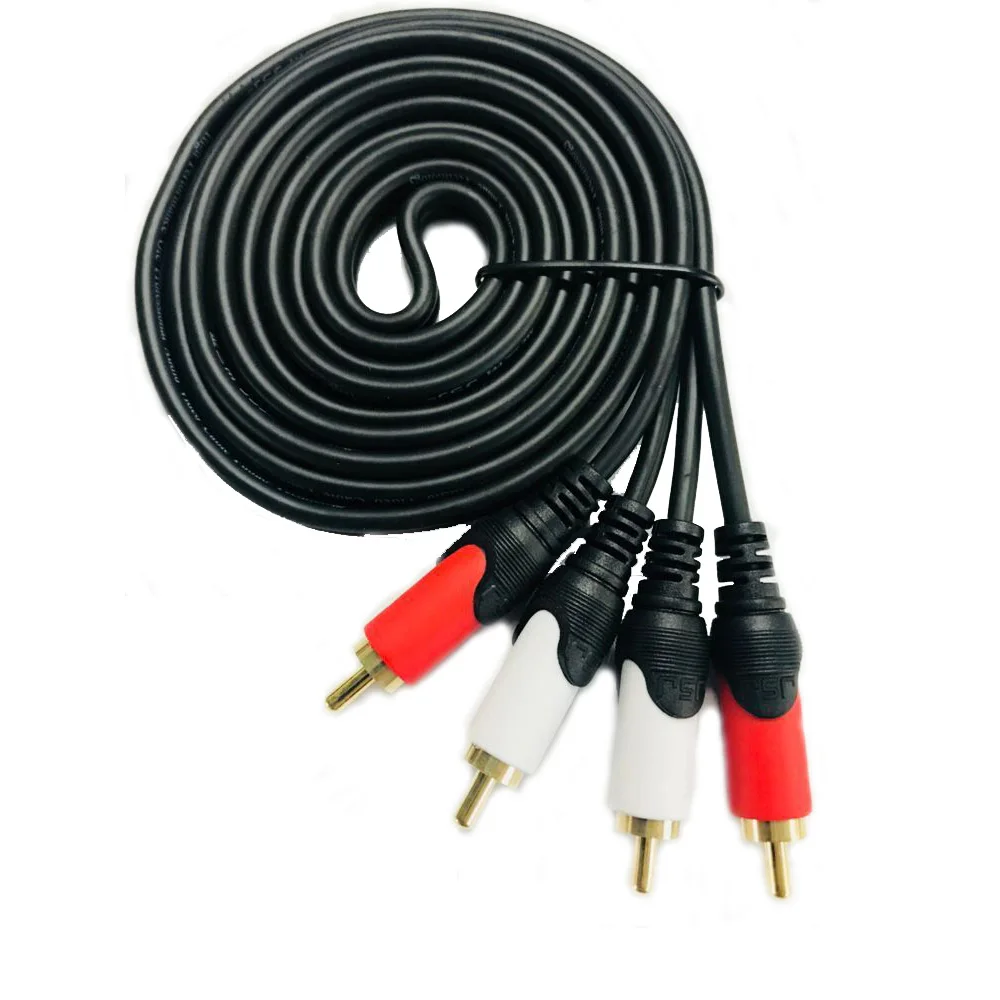 Лидер продаж аудиокабель 2RCA M/M видео DVD av кабели адаптер RCA для подключения данных