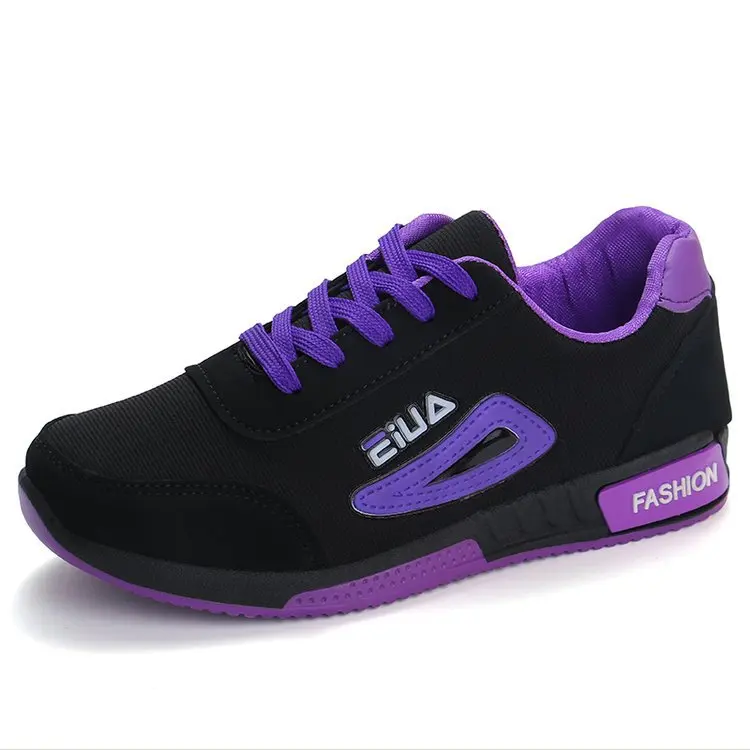 Кроссовки женские на весну 2019 с круглым носком низком каблуке повседневная обувь