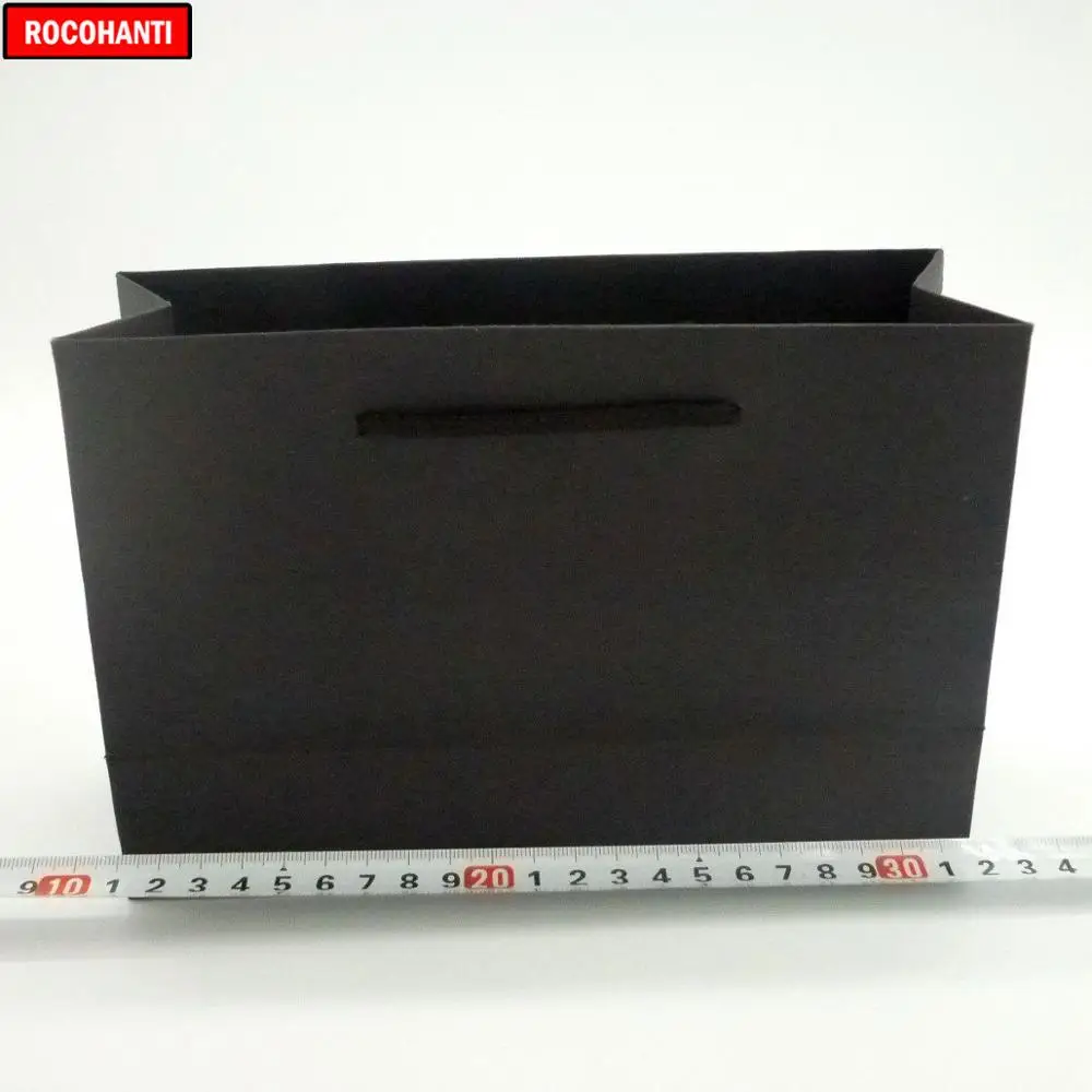 50 шт. 250 грамма черный картон бумажный подарочны мешок со шнурком для походов по