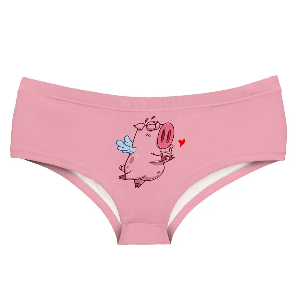pink 46268 LEIMOLIS kiss me pig, розовые сексуальные трусики с забавным принтом, милое нижнее белье для женщин, трусики с пуш-ап, женское нижнее белье, стринги - Цвет: pink 46268