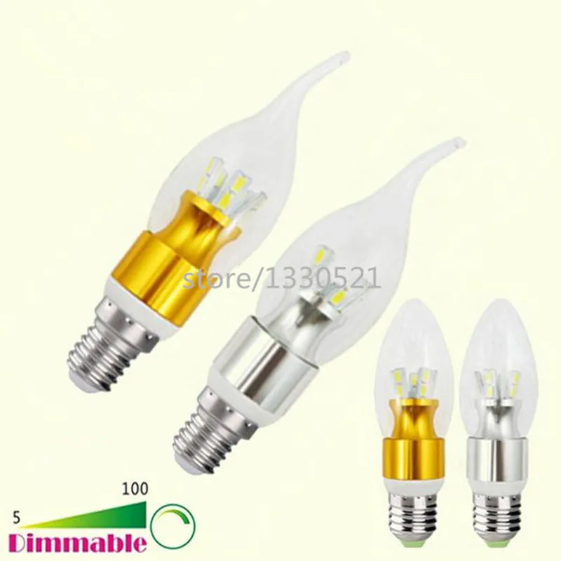 

50X lamps Dimmable 6W 8W 10W 15W E27 E14 Led Bulbs Candle Light SMD5730 Warm/Cool White Led Lights Lamp AC90-260V chandelier