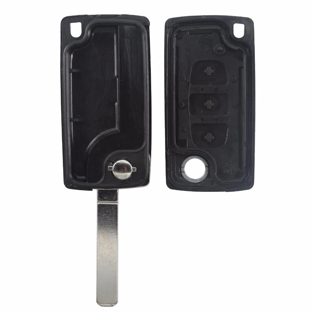 Jingyuqin Remote 3 Buttons Flip Key Case Blank Shell For Citroen C2 C5 C3 C4 C6 C8 CE0523 Peugeot Xsara Picasso CE523 | Автомобили и