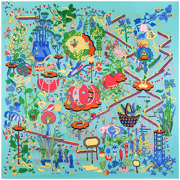 Женский шарф POBING квадратный из 100% шелка оригинальный дизайн бандана для