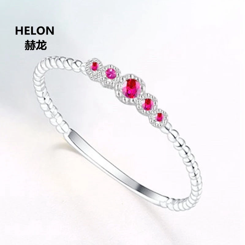 Женское обручальное кольцо из розового золота 14 к с натуральным рубином |