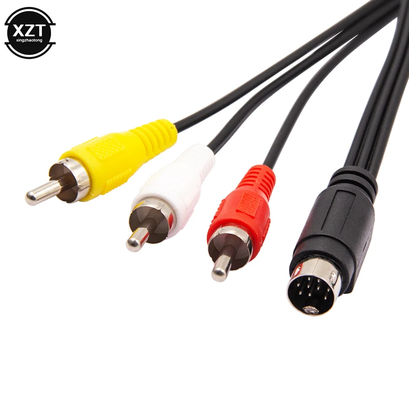 1 5 м Ретро бит AV RCA аудио видео кабель для Sega Genesis 2 3 II III Соединительный шнур 3RCA к 9 pin