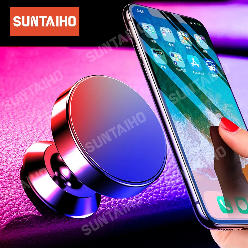 Магнитный автомобильный держатель Suntaiho для телефона Samsung магнитный iphone x 8 7 huawei в