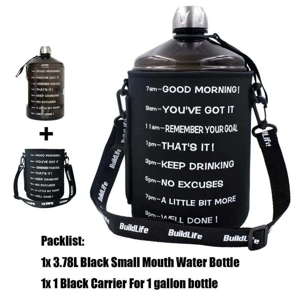 Black Pack w Bottle Buildlife 128 унций держатель бутылки для воды ткань для дайвинга сумка с плечевым ремнем и ремешком для рук встроенный кошелек с карманом для мобильного телефона - Цвет: Black Pack w Bottle