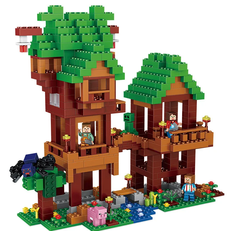 584 шт. детские строительные блоки игрушки совместимы с городским Legoingly minecraft World