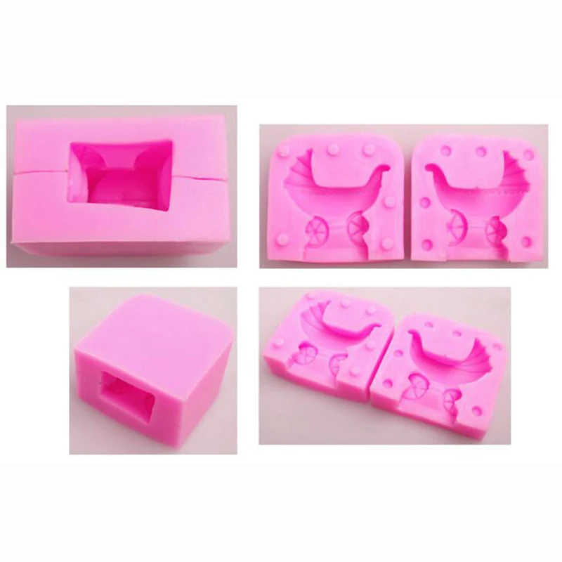 Transhome силиконовые формы для мыла 3D Детские коляски свечи Fimo пластилина