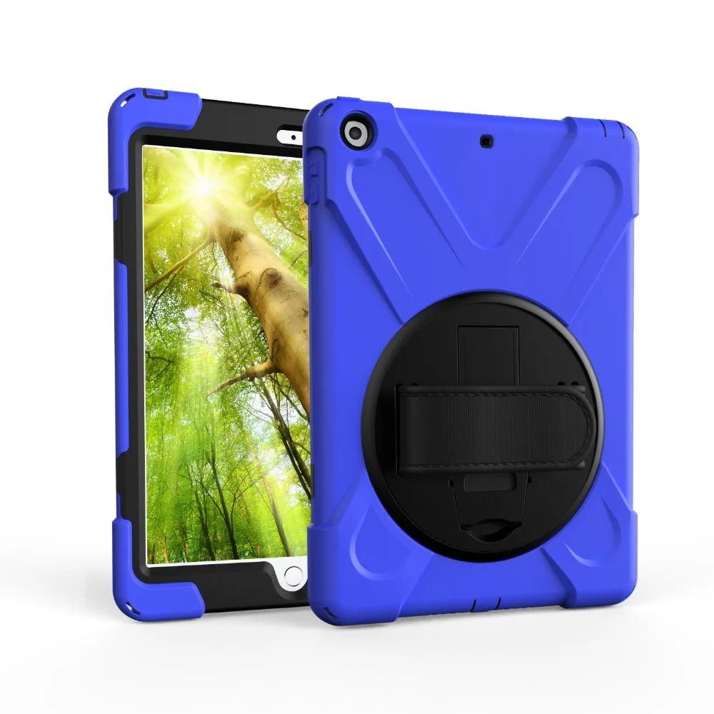 Чехол для iPad 9,7 дюймов / release A1822 A1823 A1893 A1954 ZAIWJ Safe Kids Armor At мягкий ударопрочный силиконовый+ жесткий чехол